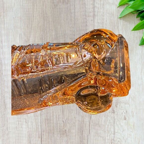 Vintage Mercedes-Benz Glass Paperweight Pink Amber - Picture 9 of 13